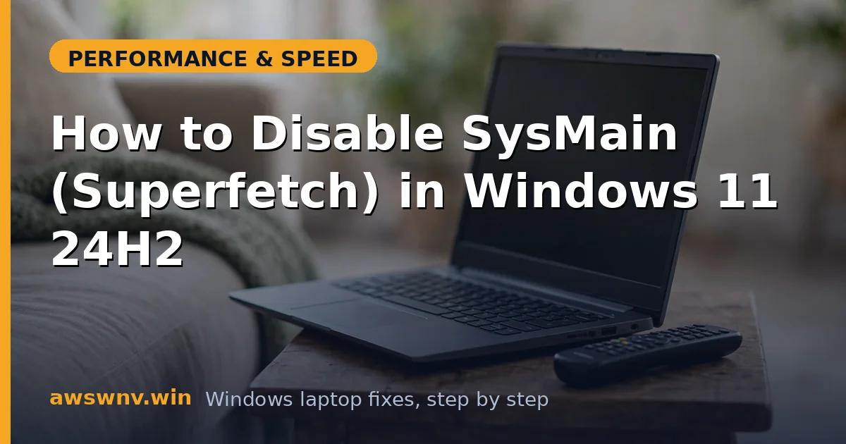 How to Disable SysMain (Superfetch) in Windows 11 24H2