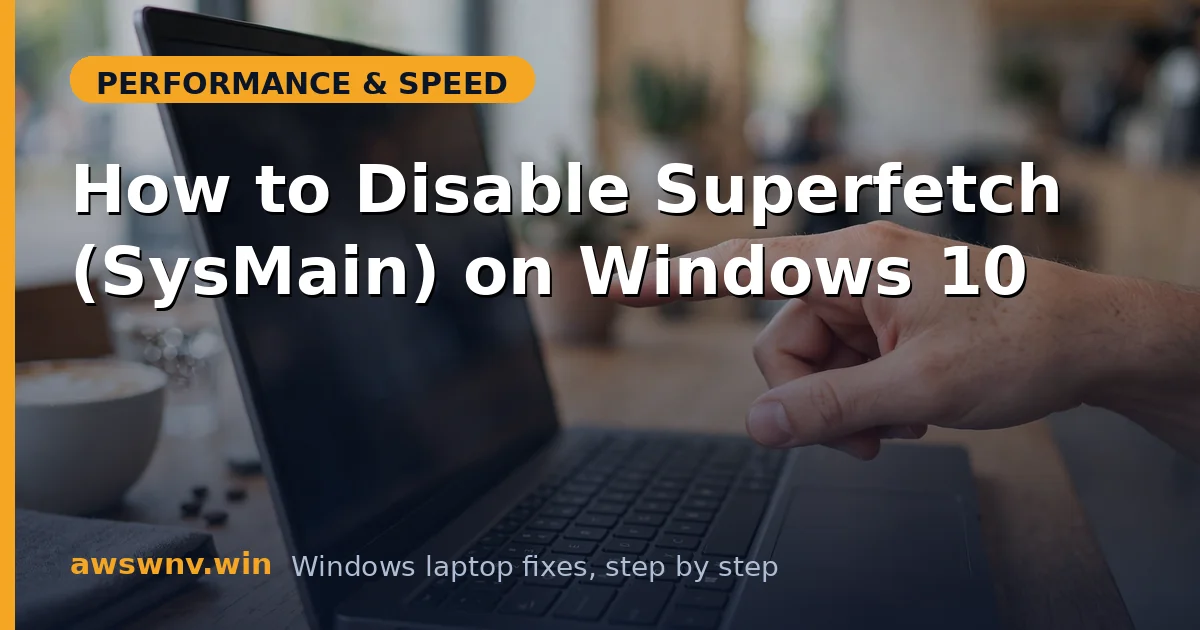 How to Disable Superfetch (SysMain) on Windows 10