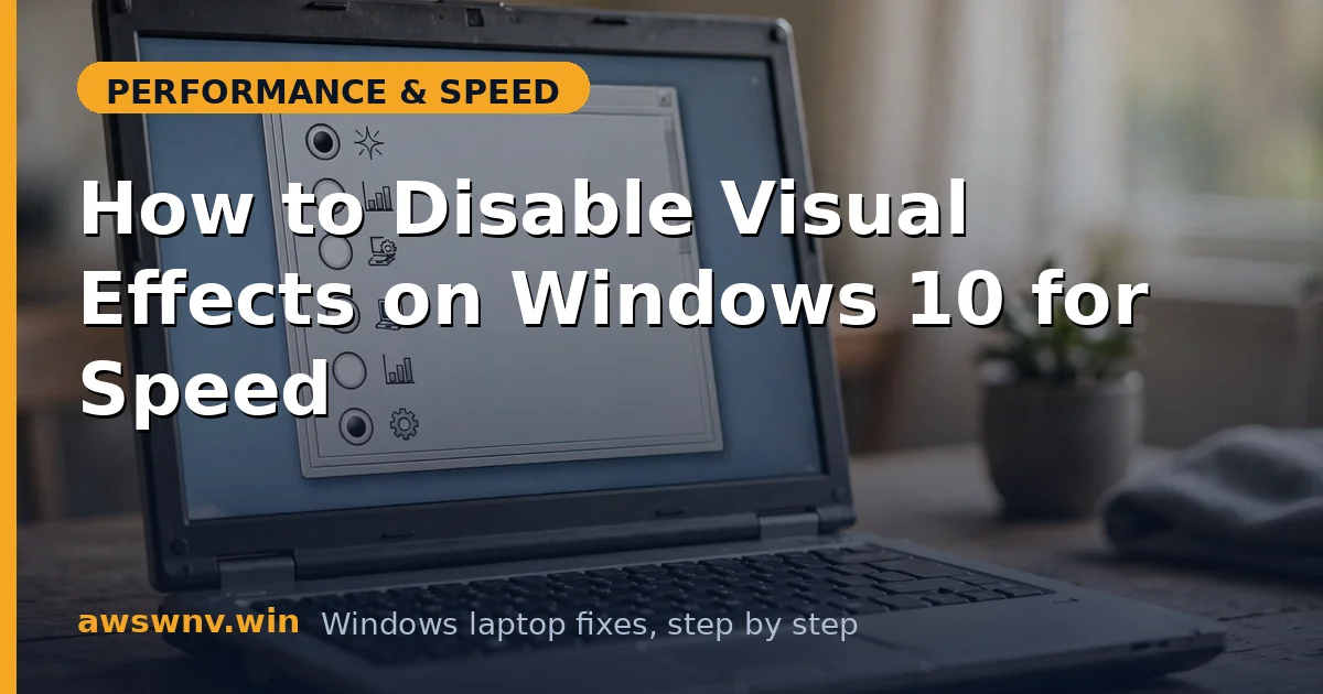 How to Disable Visual Effects on Windows 10 for Speed