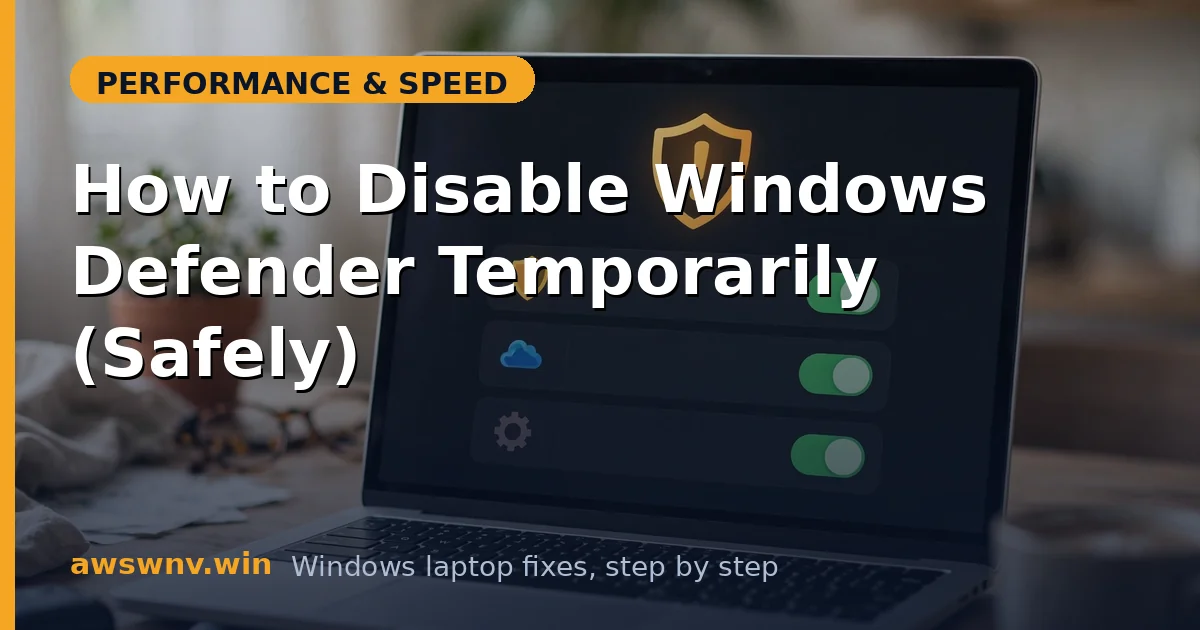 How to Disable Windows Defender Temporarily (Safely)