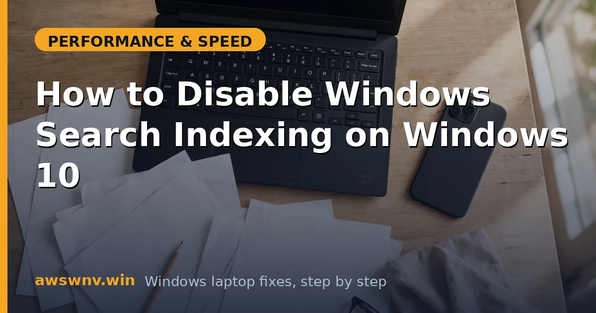 How to Disable Windows Search Indexing on Windows 10
