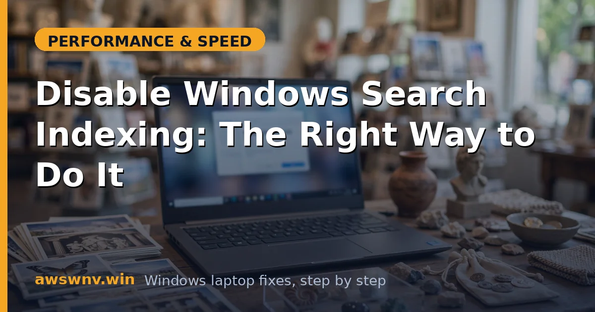 Disable Windows Search Indexing: The Right Way to Do It