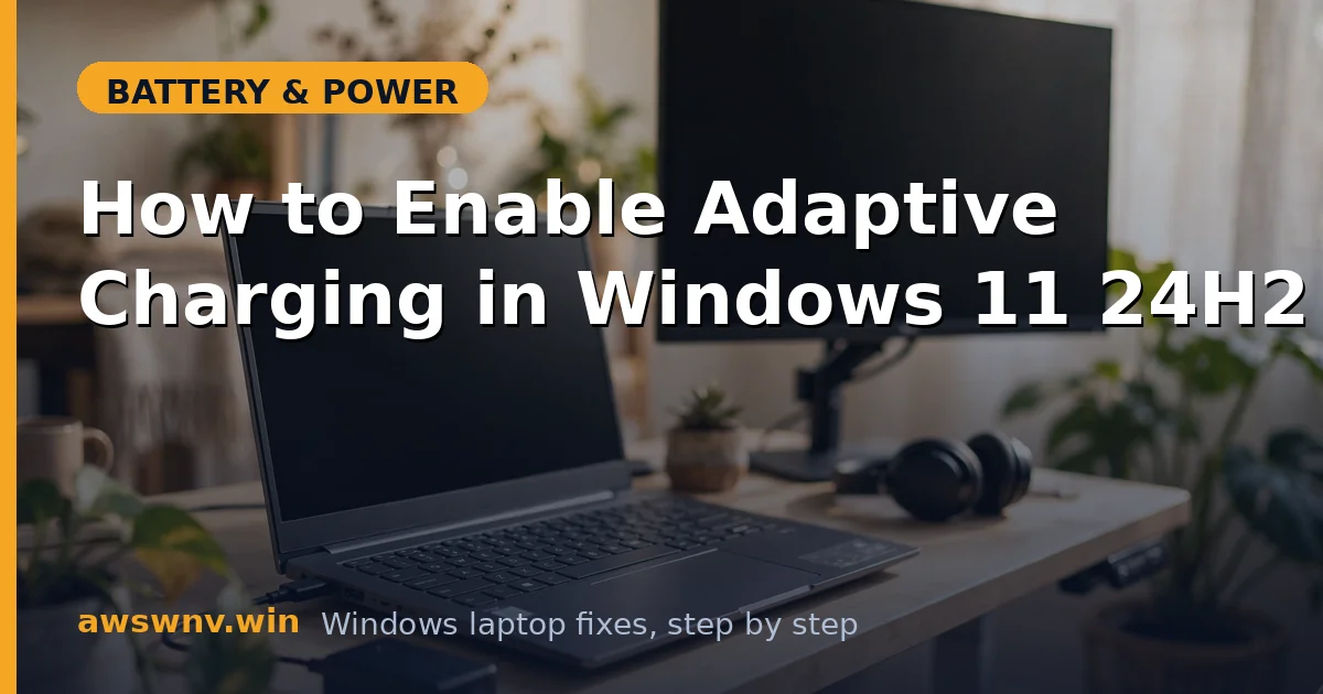 How to Enable Adaptive Charging in Windows 11 24H2