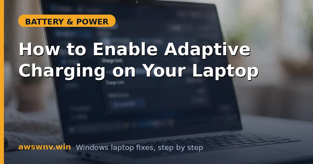 How to Enable Adaptive Charging on Your Laptop
