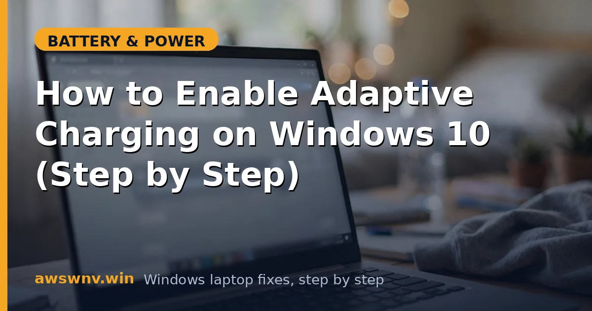 How to Enable Adaptive Charging on Windows 10 (Step by Step)