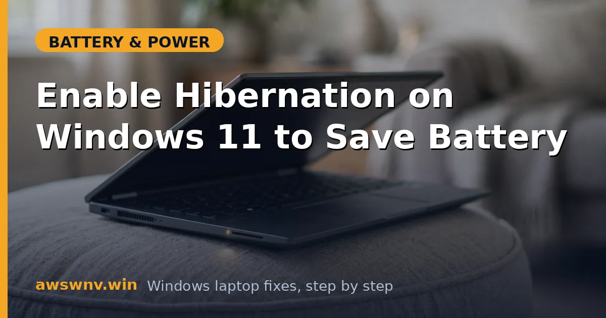 Enable Hibernation on Windows 11 to Save Battery