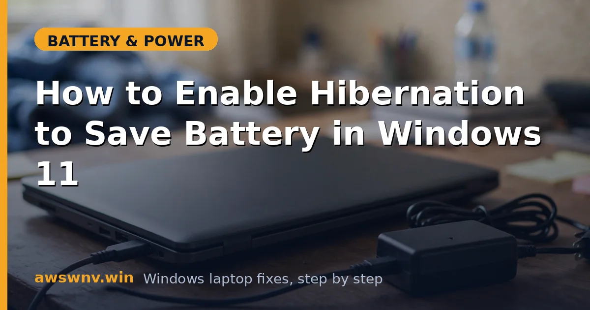 How to Enable Hibernation to Save Battery in Windows 11