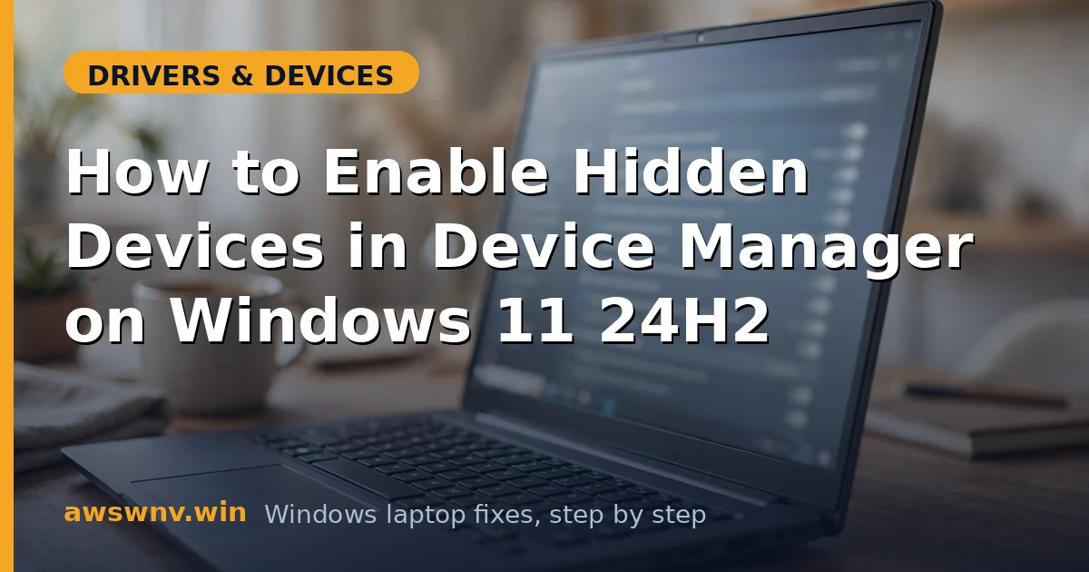 How to Enable Hidden Devices in Device Manager on Windows 11 24H2