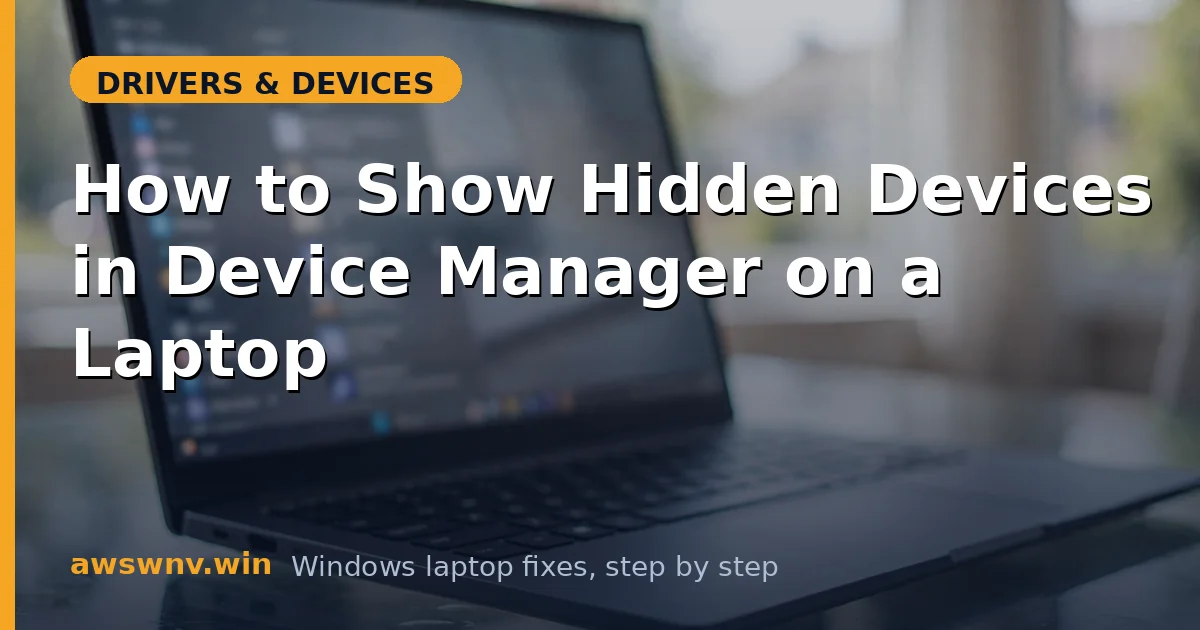 How to Show Hidden Devices in Device Manager on a Laptop