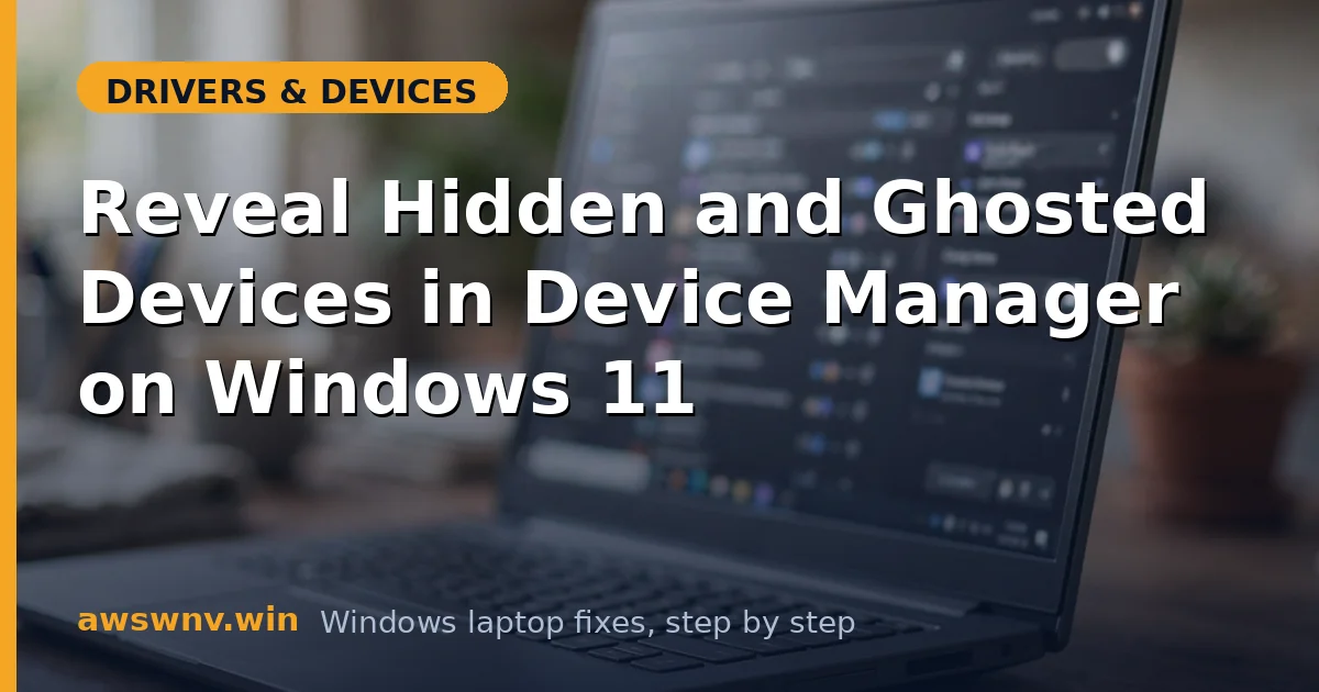Reveal Hidden and Ghosted Devices in Device Manager on Windows 11