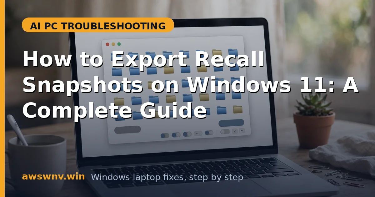 How to Export Recall Snapshots on Windows 11: A Complete Guide