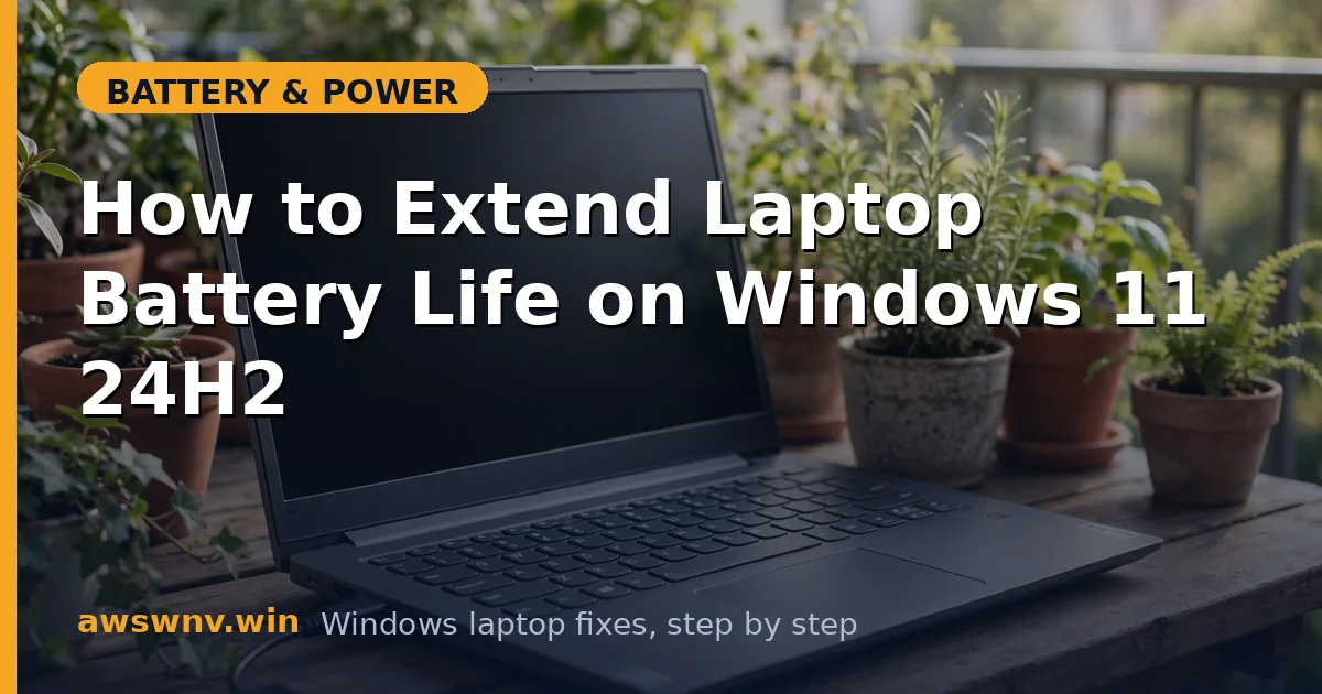 How to Extend Laptop Battery Life on Windows 11 24H2