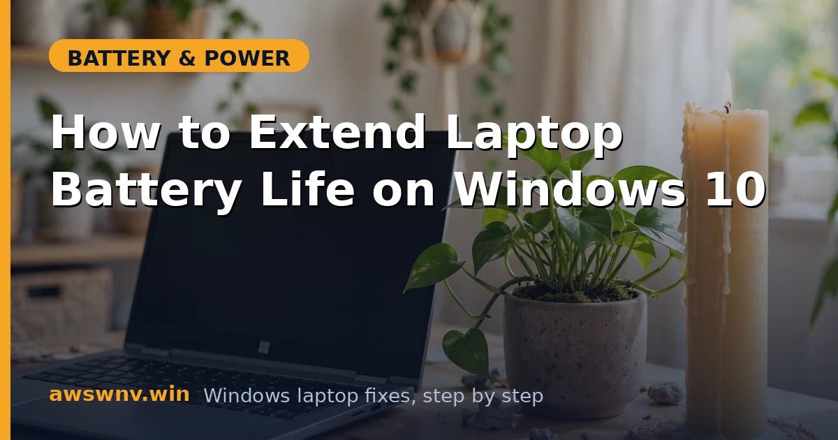 How to Extend Laptop Battery Life on Windows 10