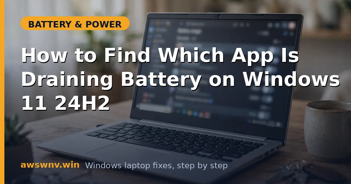 How to Find Which App Is Draining Battery on Windows 11 24H2
