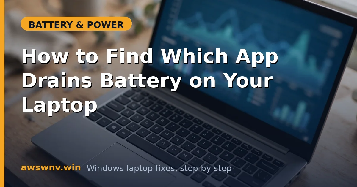 How to Find Which App Drains Battery on Your Laptop