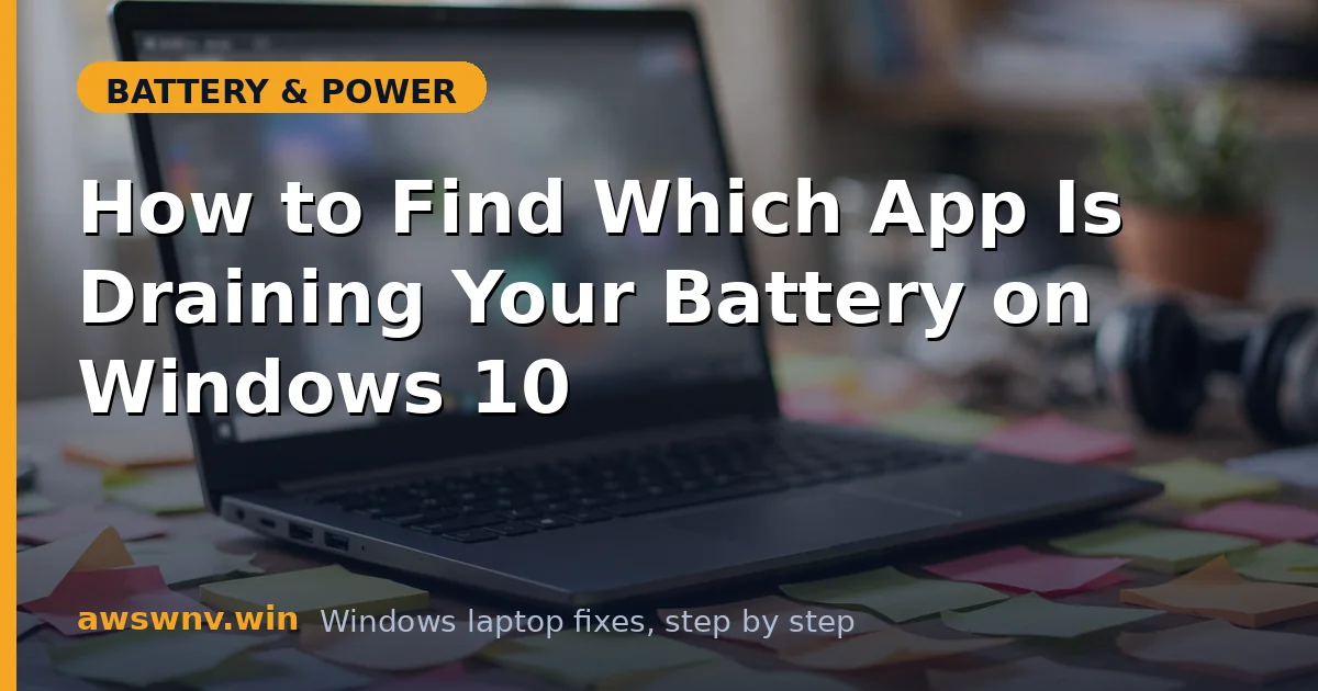 How to Find Which App Is Draining Your Battery on Windows 10