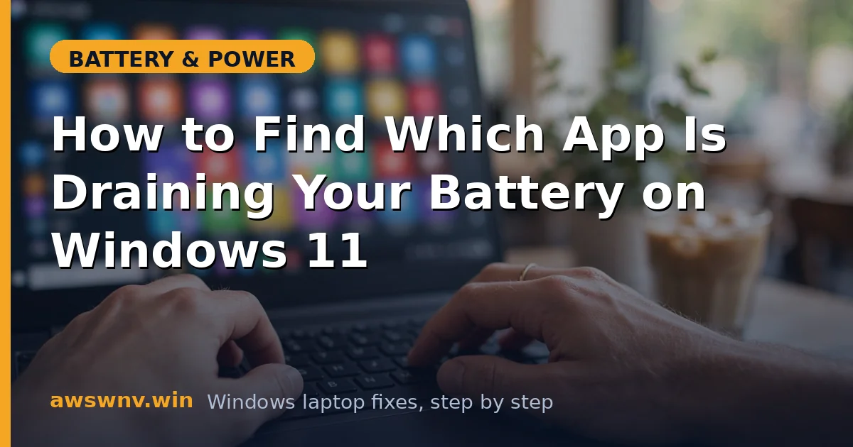 How to Find Which App Is Draining Your Battery on Windows 11
