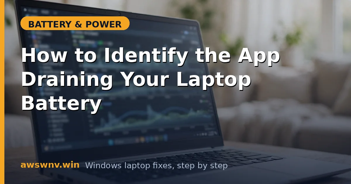 How to Identify the App Draining Your Laptop Battery