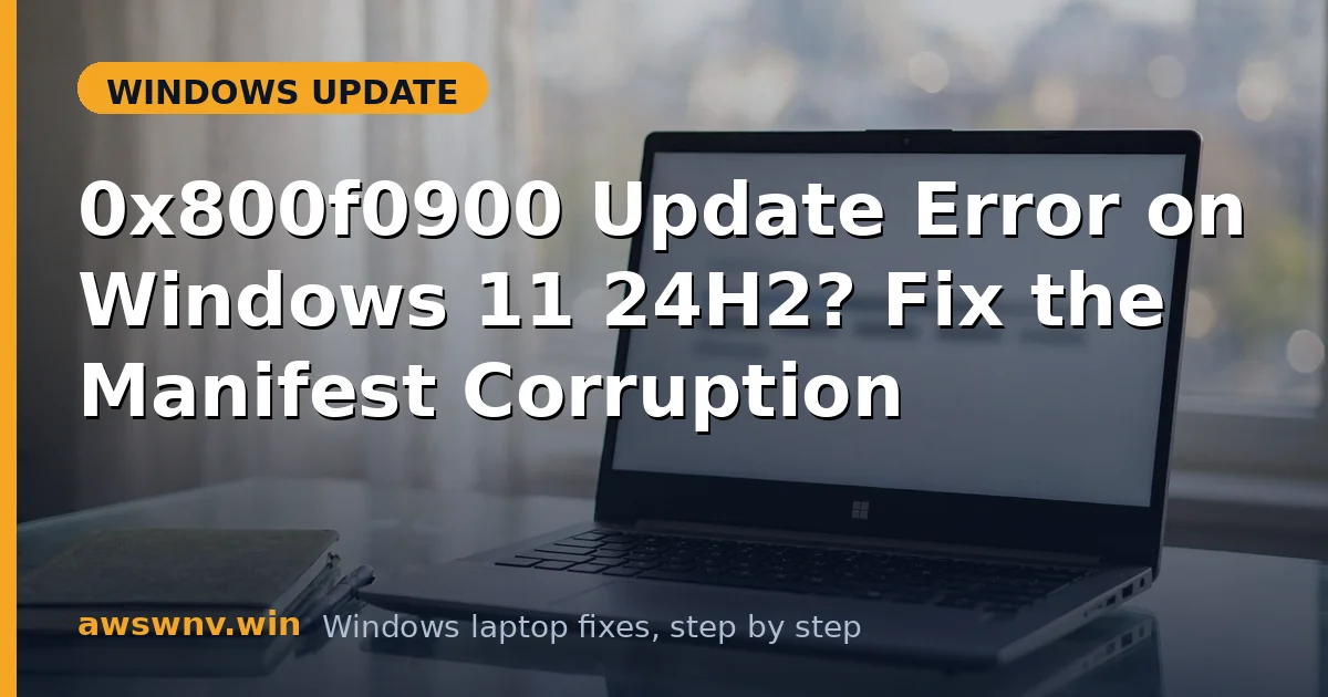 0x800f0900 Update Error on Windows 11 24H2? Fix the Manifest Corruption