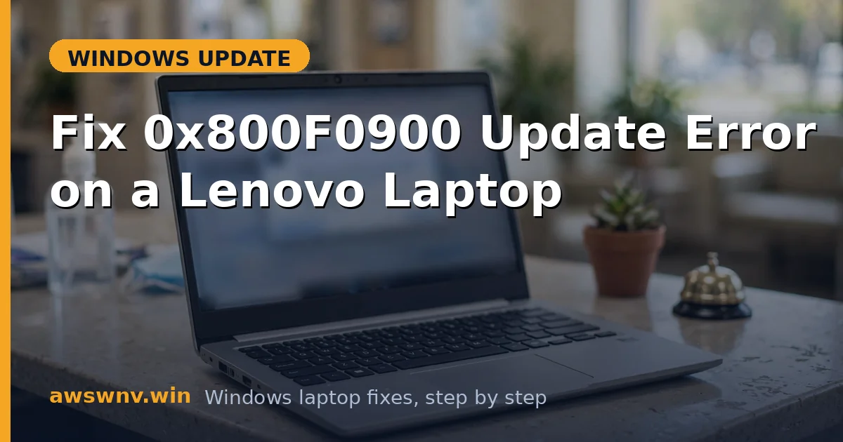 Fix 0x800F0900 Update Error on a Lenovo Laptop