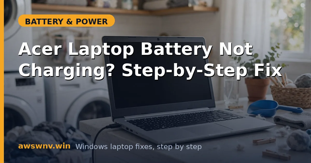 Acer Laptop Battery Not Charging? Step-by-Step Fix