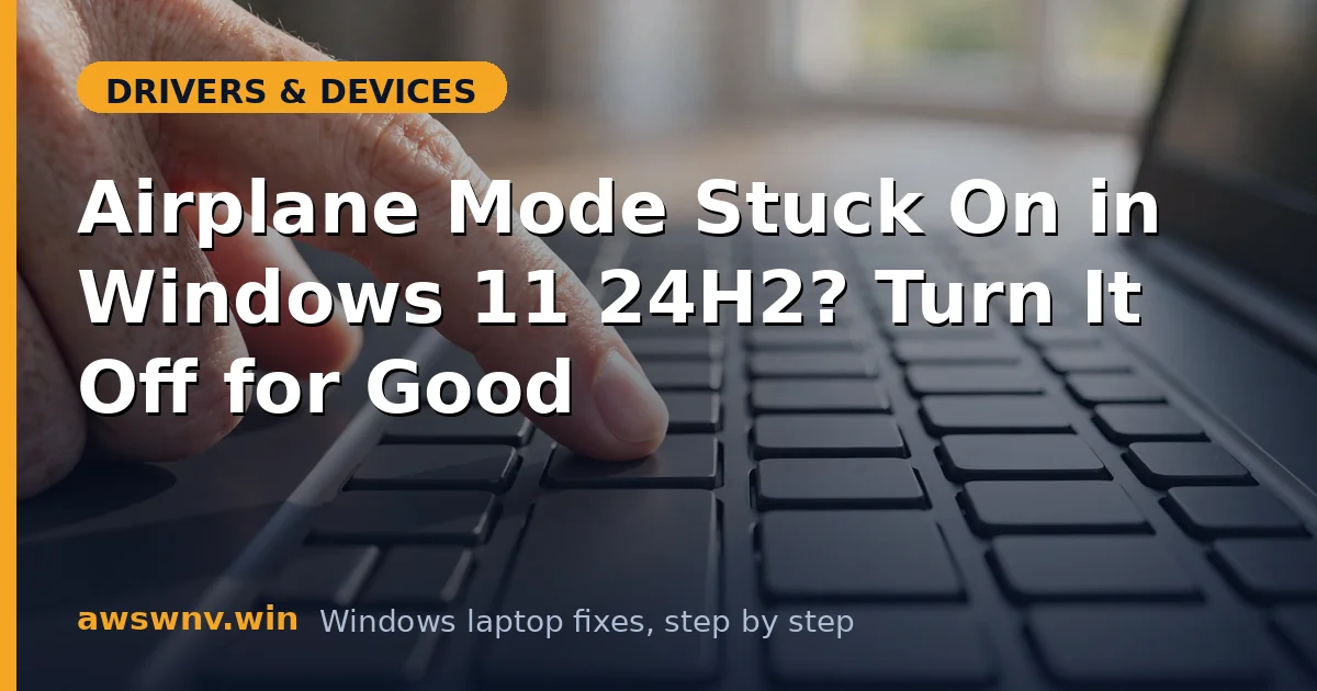 Airplane Mode Stuck On in Windows 11 24H2? Turn It Off for Good