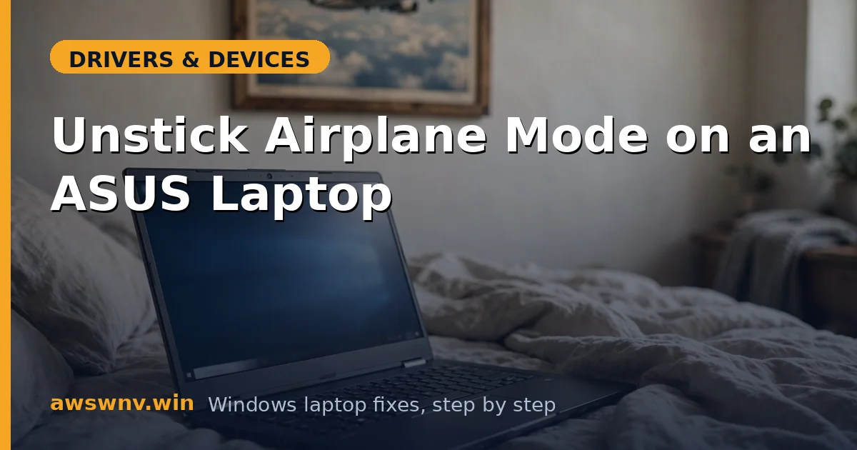 Unstick Airplane Mode on an ASUS Laptop
