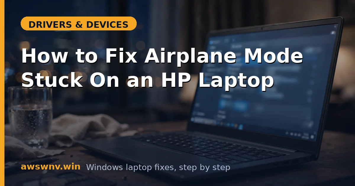 How to Fix Airplane Mode Stuck On an HP Laptop