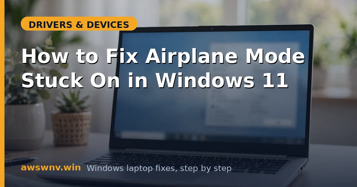 How to Fix Airplane Mode Stuck On in Windows 11