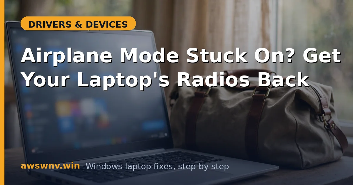 Airplane Mode Stuck On? Get Your Laptop's Radios Back