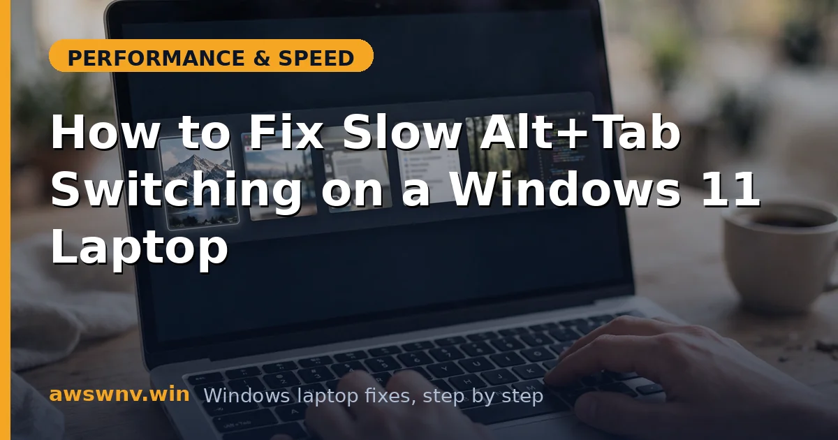 How to Fix Slow Alt+Tab Switching on a Windows 11 Laptop