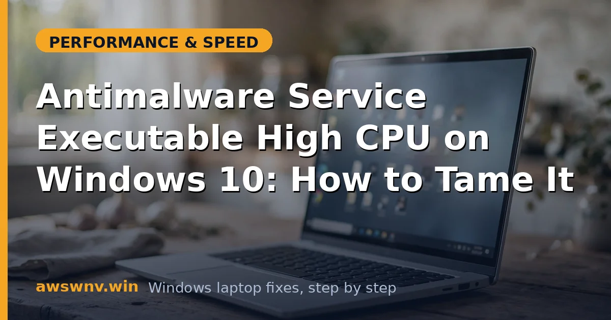 Antimalware Service Executable High CPU on Windows 10: How to Tame It