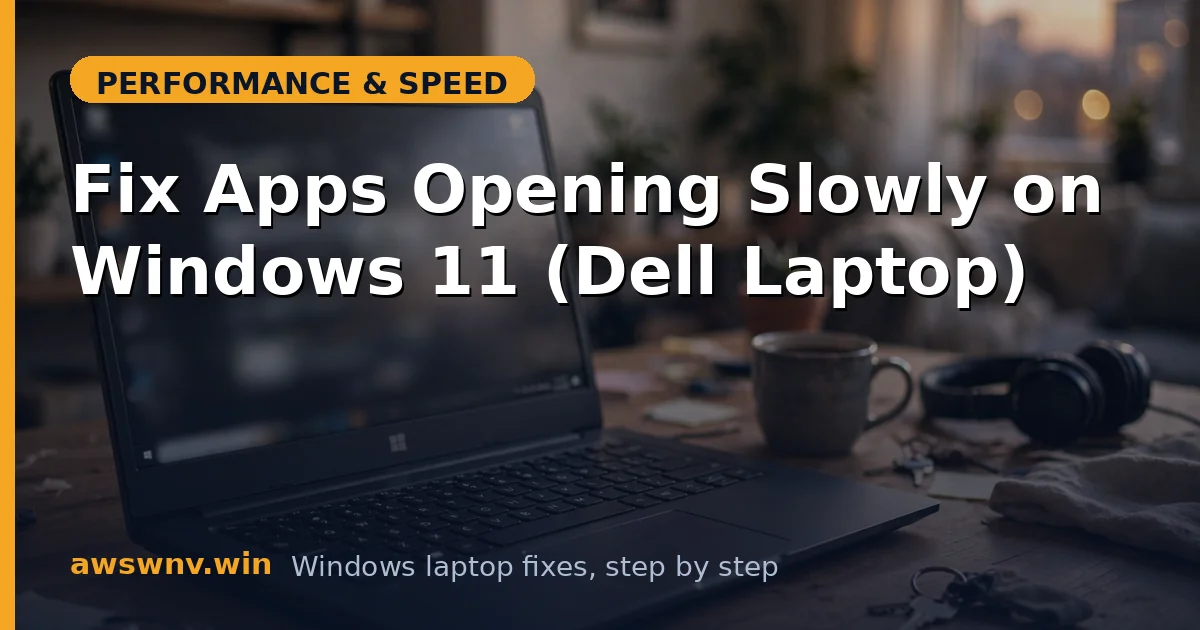 Fix Apps Opening Slowly on Windows 11 (Dell Laptop)