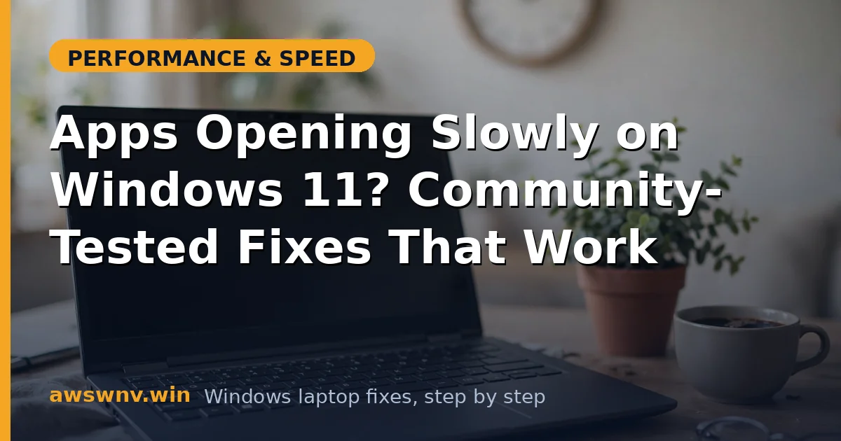 Apps Opening Slowly on Windows 11? Community-Tested Fixes That Work