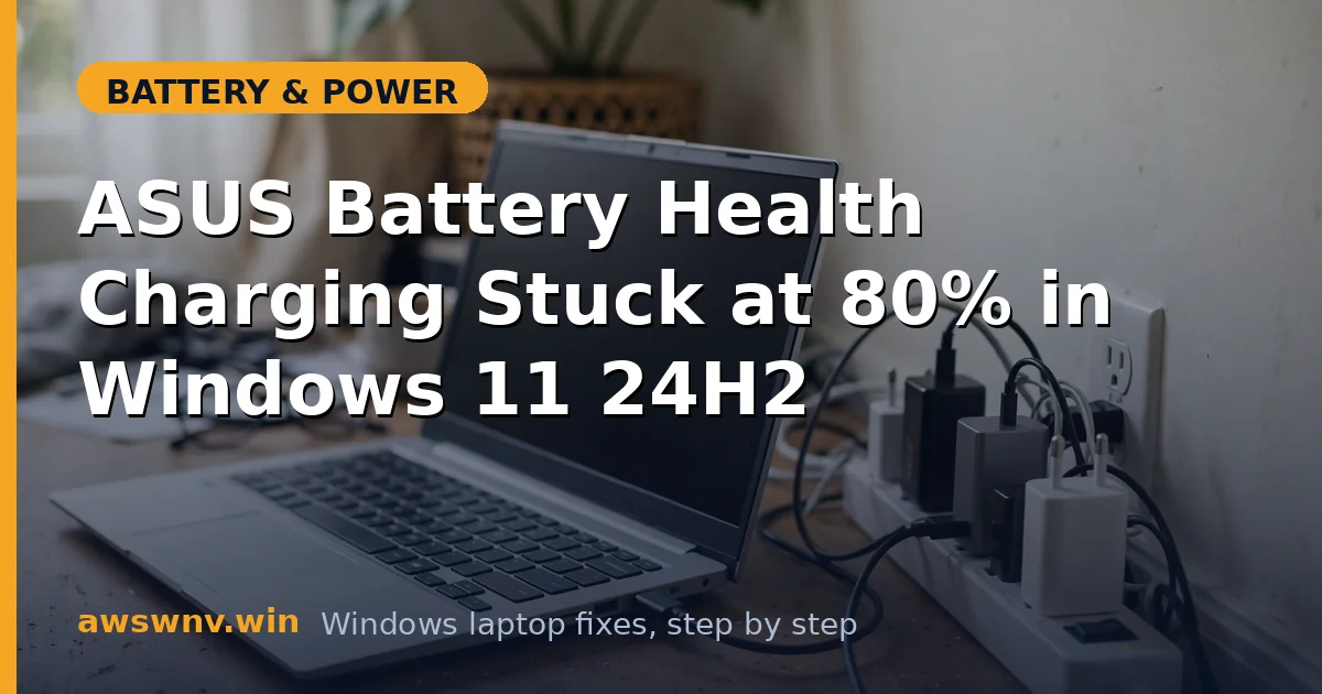 ASUS Battery Health Charging Stuck at 80% in Windows 11 24H2