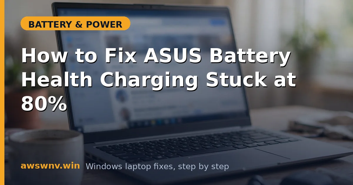 How to Fix ASUS Battery Health Charging Stuck at 80%