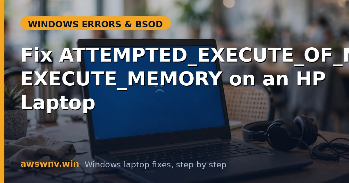 Fix ATTEMPTED_EXECUTE_OF_NOEXECUTE_MEMORY on an HP Laptop