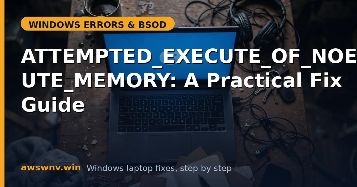 ATTEMPTED_EXECUTE_OF_NOEXECUTE_MEMORY: A Practical Fix Guide