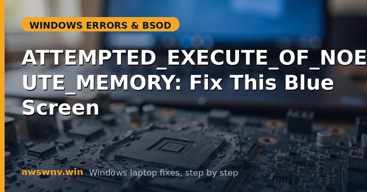 ATTEMPTED_EXECUTE_OF_NOEXECUTE_MEMORY: Fix This Blue Screen