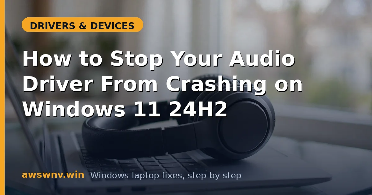 How to Stop Your Audio Driver From Crashing on Windows 11 24H2