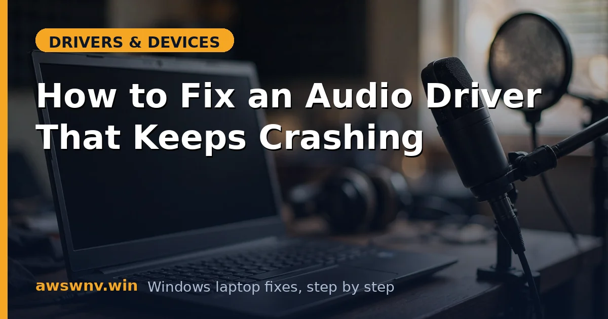 How to Fix an Audio Driver That Keeps Crashing