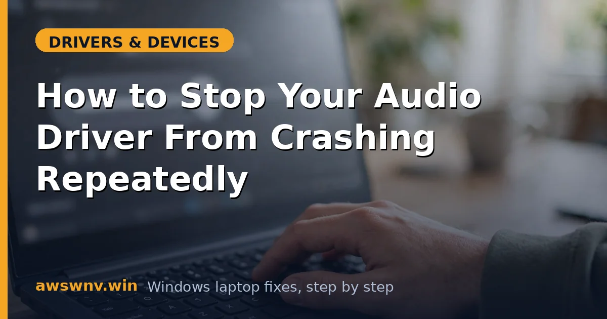 How to Stop Your Audio Driver From Crashing Repeatedly