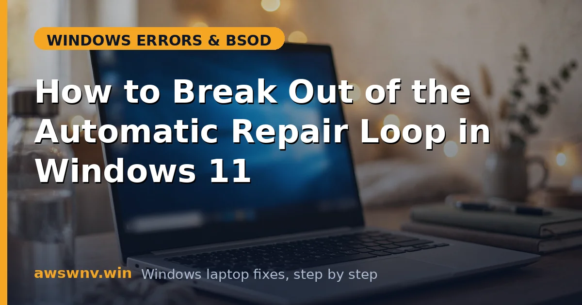 How to Break Out of the Automatic Repair Loop in Windows 11