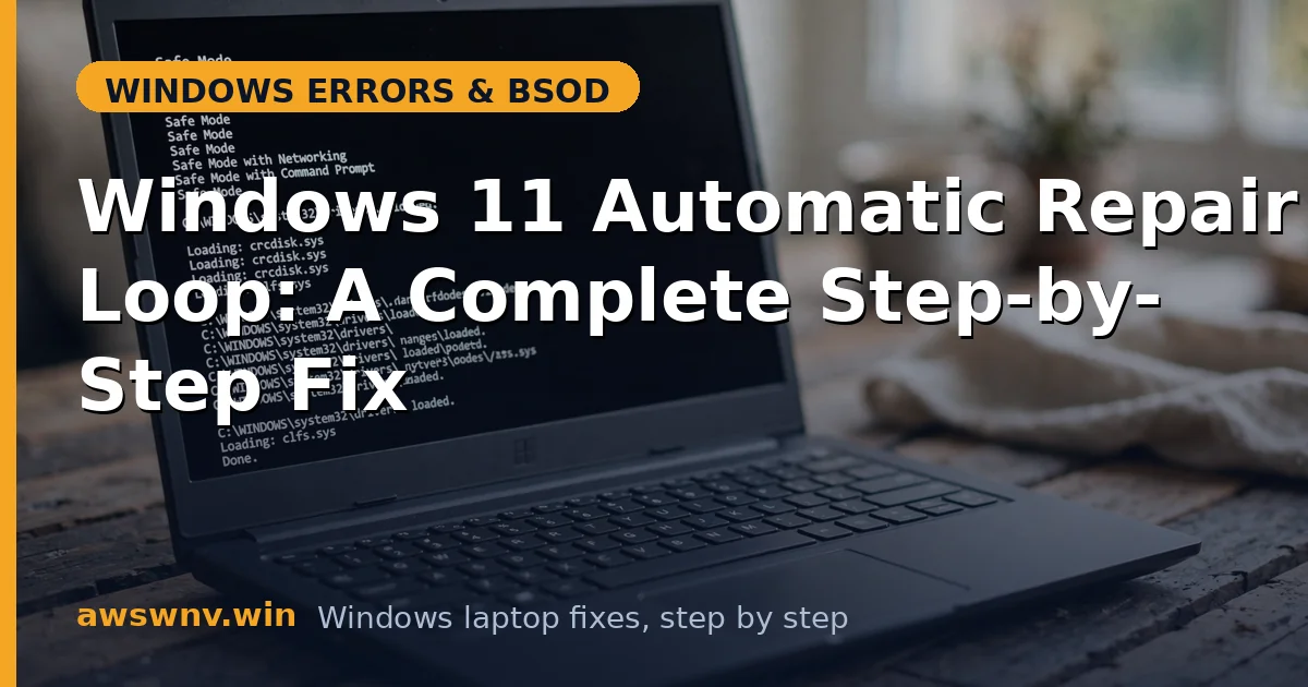 Windows 11 Automatic Repair Loop: A Complete Step-by-Step Fix
