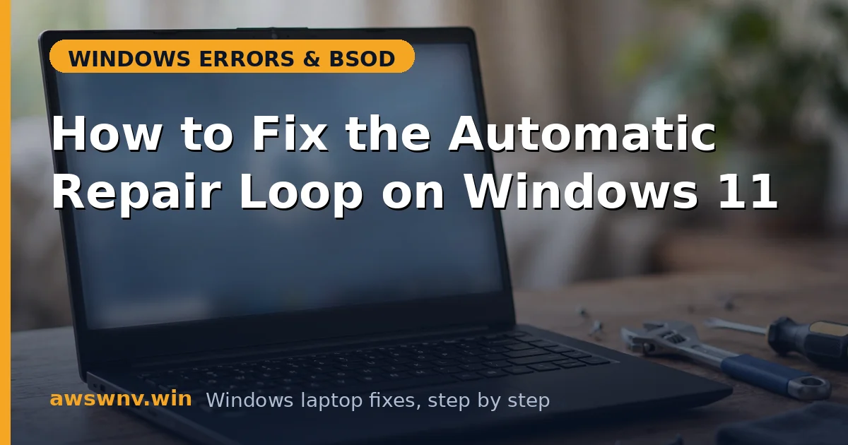 How to Fix the Automatic Repair Loop on Windows 11