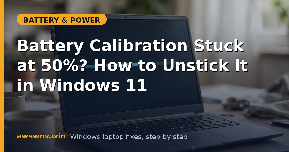 Battery Calibration Stuck at 50%? How to Unstick It in Windows 11