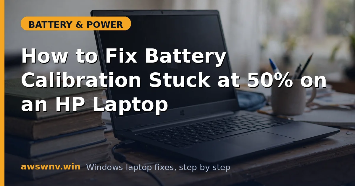 How to Fix Battery Calibration Stuck at 50% on an HP Laptop