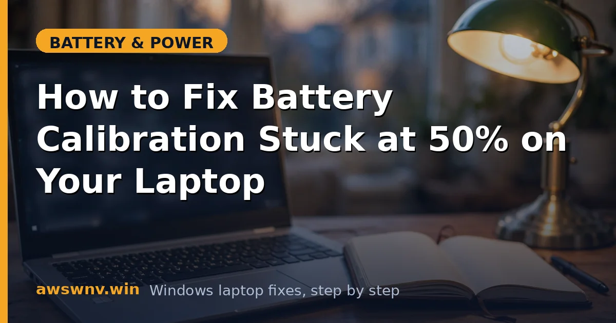 How to Fix Battery Calibration Stuck at 50% on Your Laptop