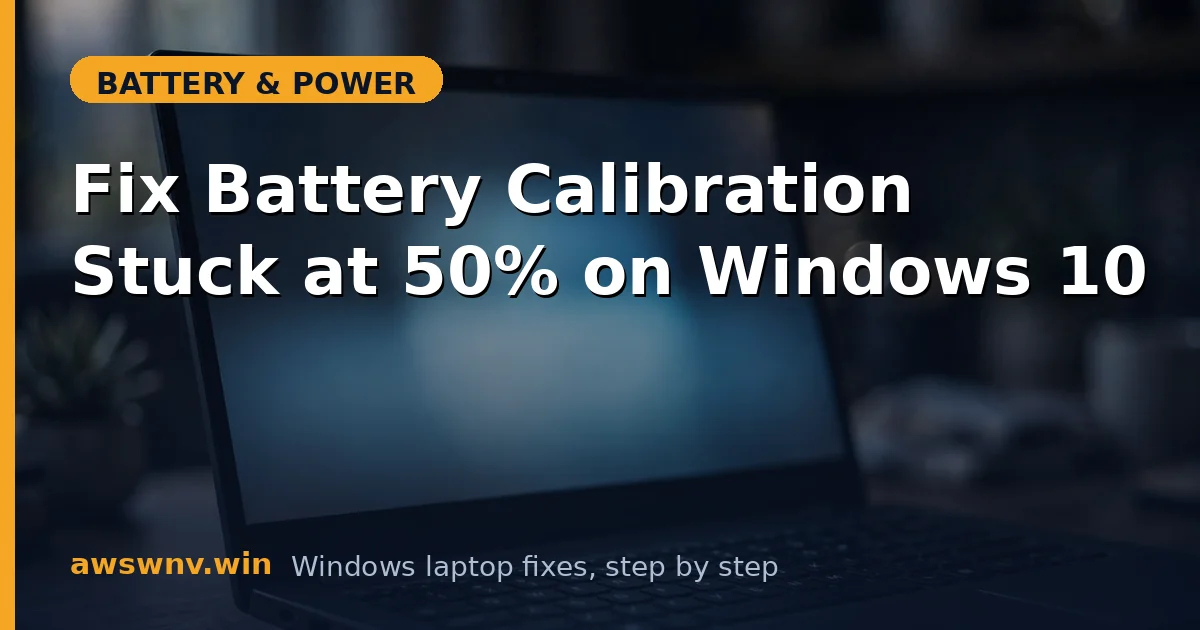 Fix Battery Calibration Stuck at 50% on Windows 10