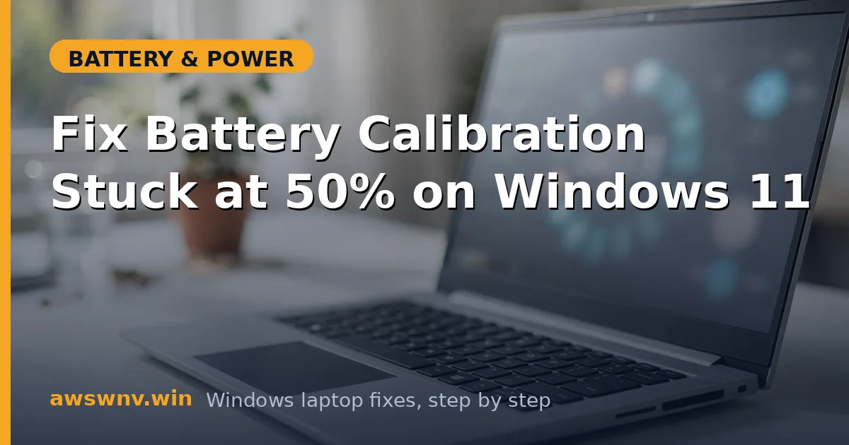 Fix Battery Calibration Stuck at 50% on Windows 11